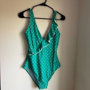 Summersalt one piece ruffle in seadot NWOT size 8